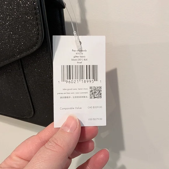 🎉 SALE 🎉 NWT Kate Spade Tinsel Flap Crossbody Convertible Clutch Glitter - Picture 12 of 16